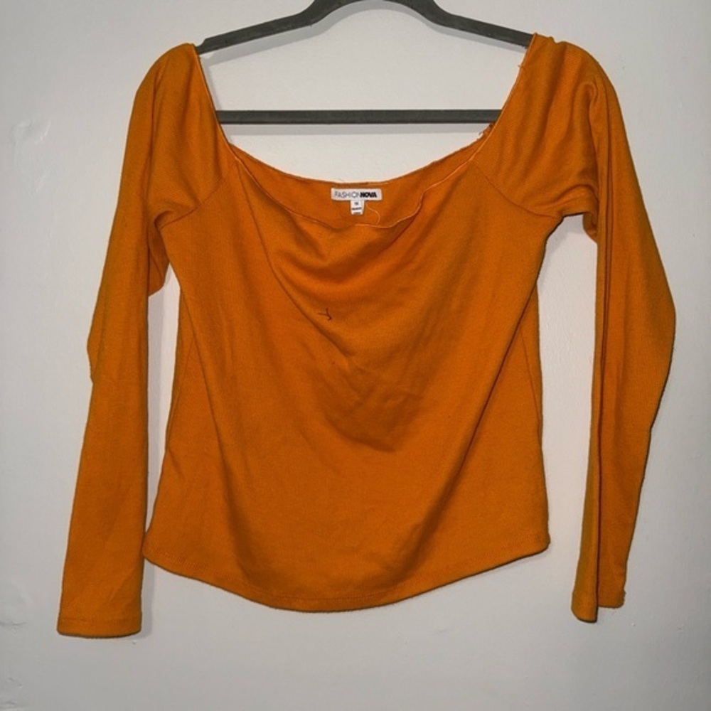 Fashion Nova Women's Orange Top 1X